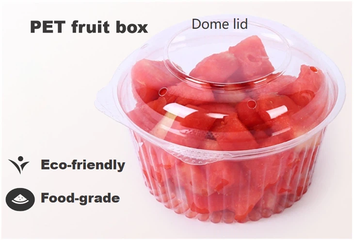 PET Fruit Box Dome Lid With Vent Holes manufacturers